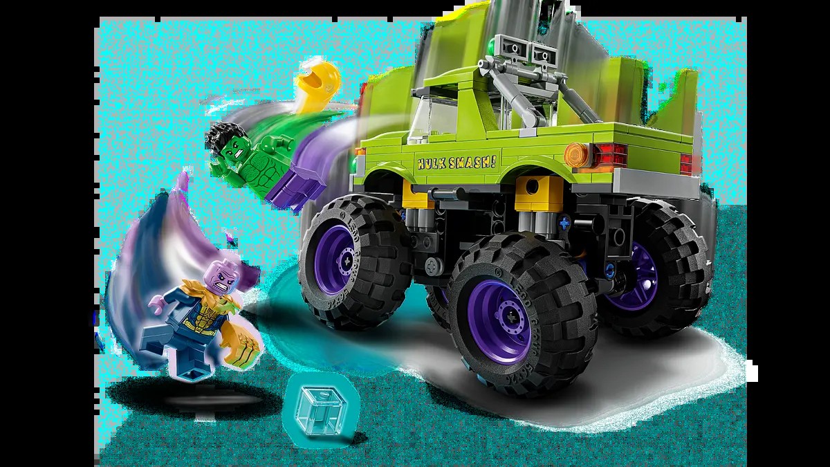 LEGO, Marvel, 76312, Hulk off-road vehicle battle, Thanos, children's building block toy gift
