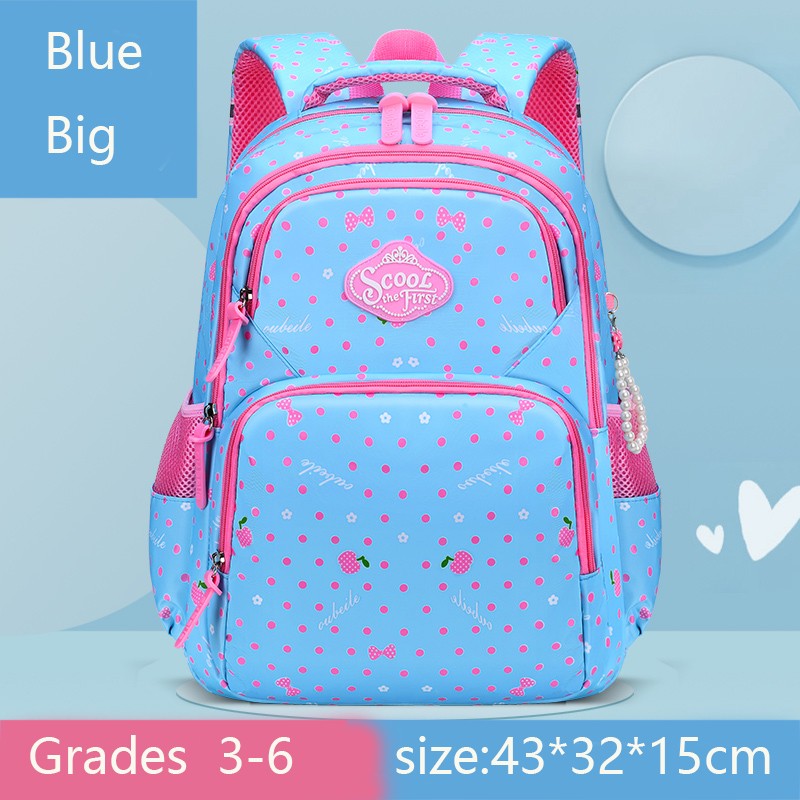 Orthopedic Primary Kid Backpack School Bags for Girls Fruit Flower Color Grades 1-3-6 Children's Backpack Teen Rucksack Mochila