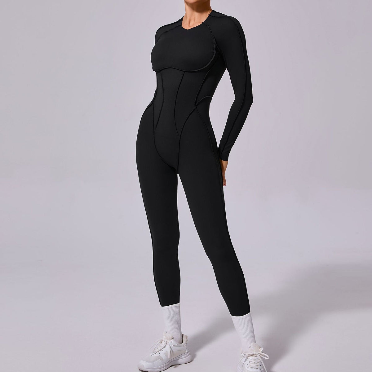 One-piece Yoga Jumpsuit Women Long Sleeved Set Quick Drying Yoga suit Gym Training Suit Sportswear Bodysuits Women Fitness Set