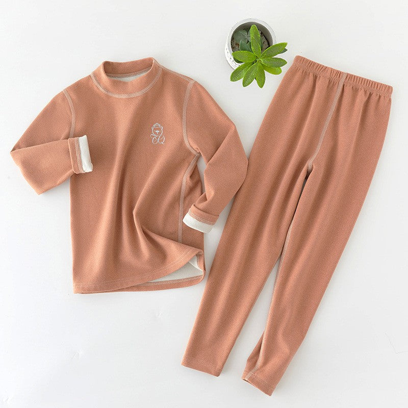 Kids Pajama Sets Autumn Winter Thermal Underwear Suit Girls Boys Cotton Outfits 3-14 Years Teens Clothes No Trace Warm Sleepwear