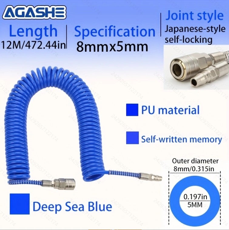 AGASHE pneumatic hoses, efficient PU spring tubes for tools, high-voltage spirals, home us