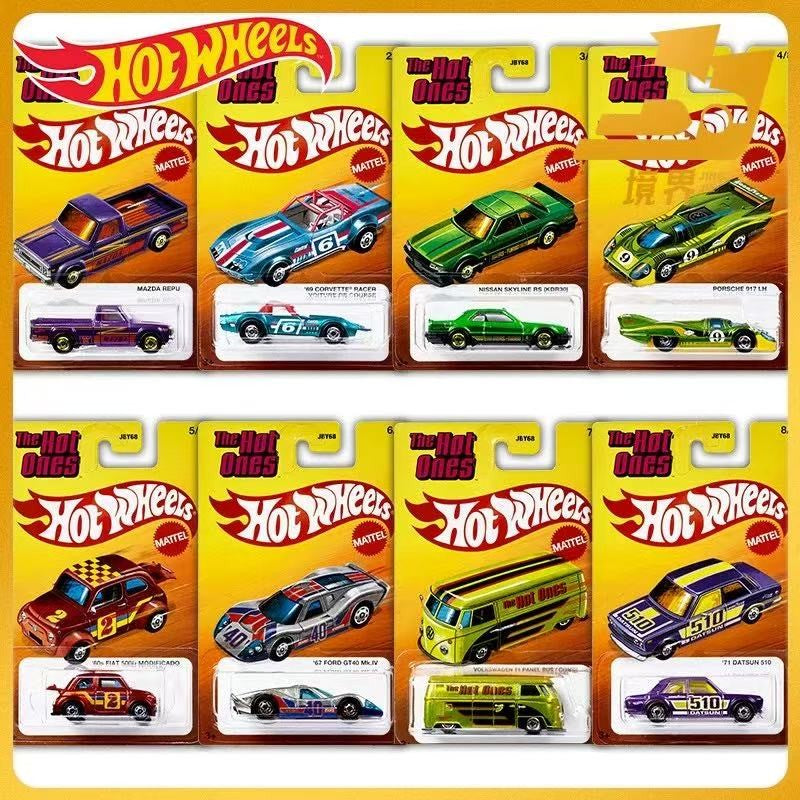 2026 Mattel New Hot Wheels Retro Super Hot Porsche 917 Volkswagen T1 Datsun Ford Gt Alloy Car Model Die-Cast Toy Car Birthday Holiday Gift Jby68