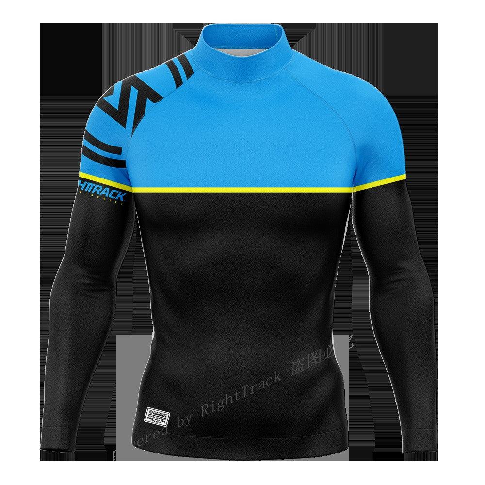 Hot Men's Surfing Shirt Energetic Camo Style Lycra Rashguard RIGHTTRACK For Surf Sportswear Beach UV Swimwear UPF50+ Clothes