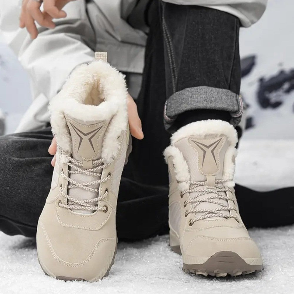 Men Women Waterproof Winter Boots Snow Barefoot Casual Shoes Outdoor Warm Work Shoes Ankle Shoes for Trekking Climbing Hiking