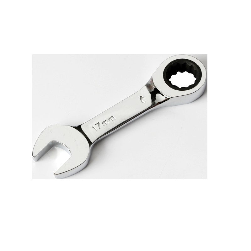 1PCS Stubby Ratchet Spanner - 6-19mm Range, 72 Tooth Short Handle Ratchet Socket Wrenches for Auto Repair and Nut Repair