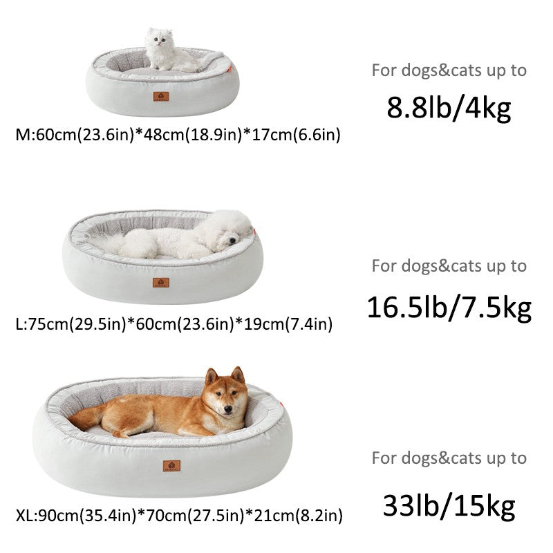 Dog Bed for Small Medium Dogs-Washable Furry Dog Beds, Winter Fleece Pet Beds with Removable Zipper Cover