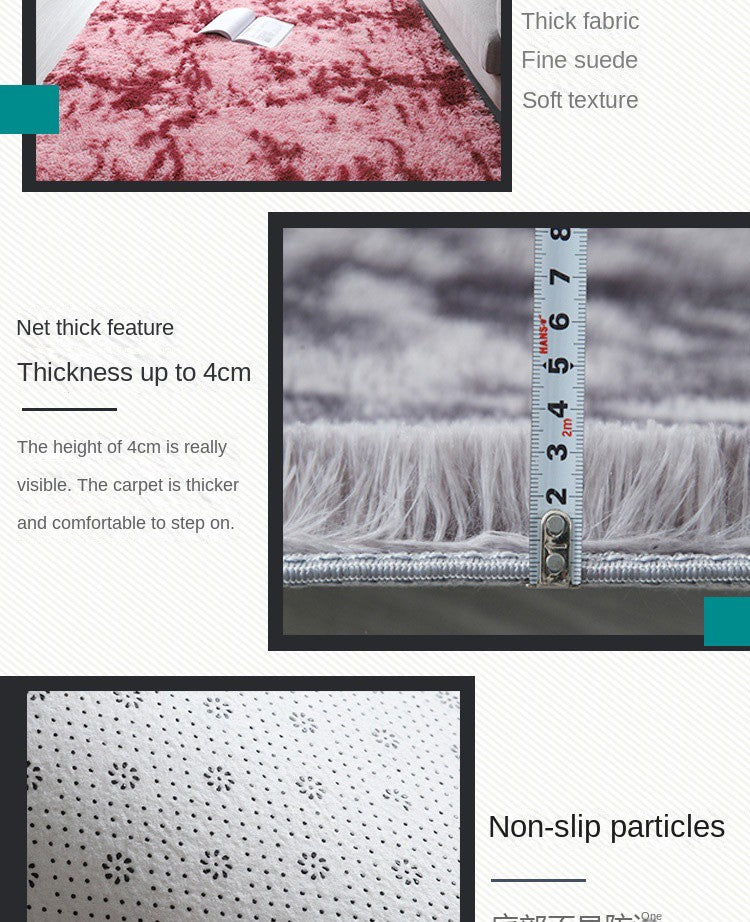 VIKAMA Ultra Soft Shaggy Round Rug Pad Fluffy White Carpet Living Room Home Decor Bedroom Kids Room Salon Thick Pile Carpet