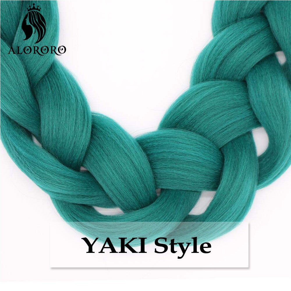 Alororo Synthetic Jumbo Braid Hair 82 Inch African Fake Hair High Temperature Fiber Puple Red Braiding Hair Extensions for Women