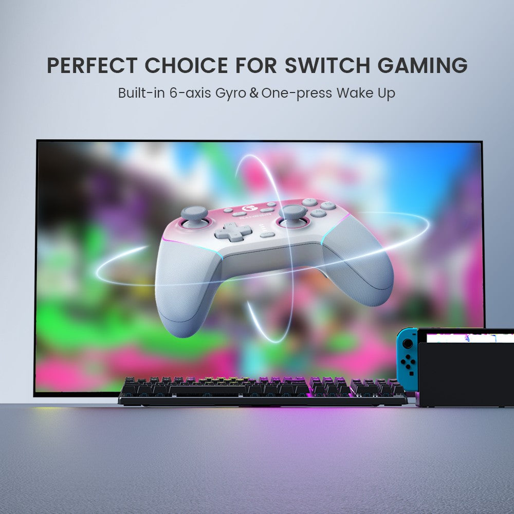 GameSir-T4n Pro Super Nova Wireless Controller Hall joystick for PC Steam Switch iOS Android with charging base