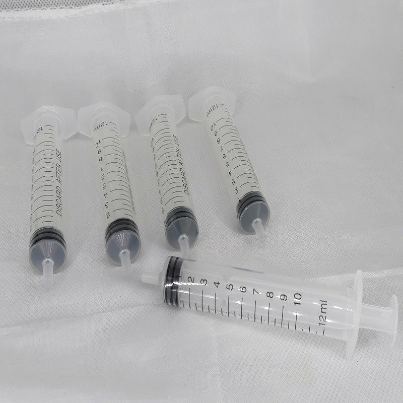 NIGF 5Pcs Disposable Plastic Dental Elbow Irrigation Syringe Teeth Flushing Injection Impression Dental Syringe With Curved Tip