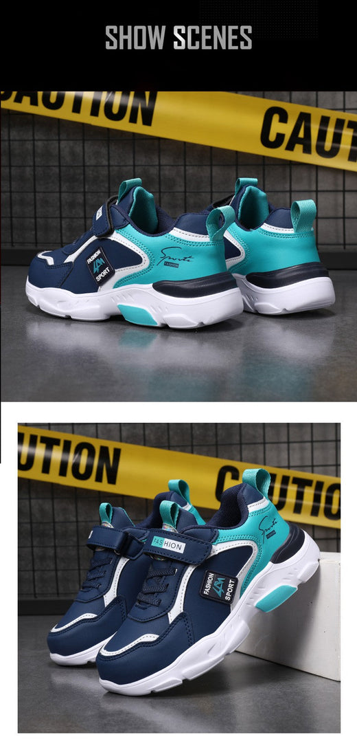 New Children's Leather Casual Shoes For Boy Girls Sneakers Breathable Kids School Walking Non-slip Sport Running Shoes Outdoor