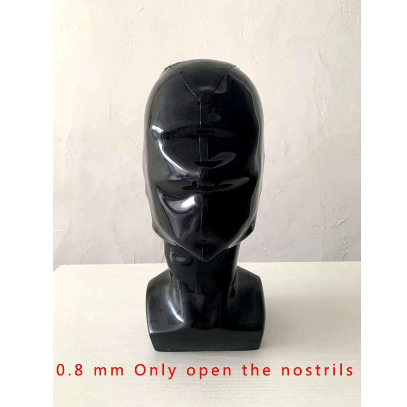 Latex Catsuit Sexy Fetish Hoods 100% Natural Latex Materials with Back Zip Adults Latex Mask Unisex Handmade Head
