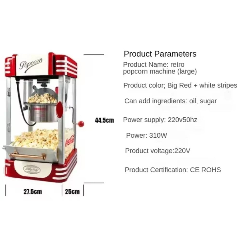 XEOLEO Electric Popcorn Machine 330W Small household Popcorn Maker Corn Popper DIY Creativity For Children