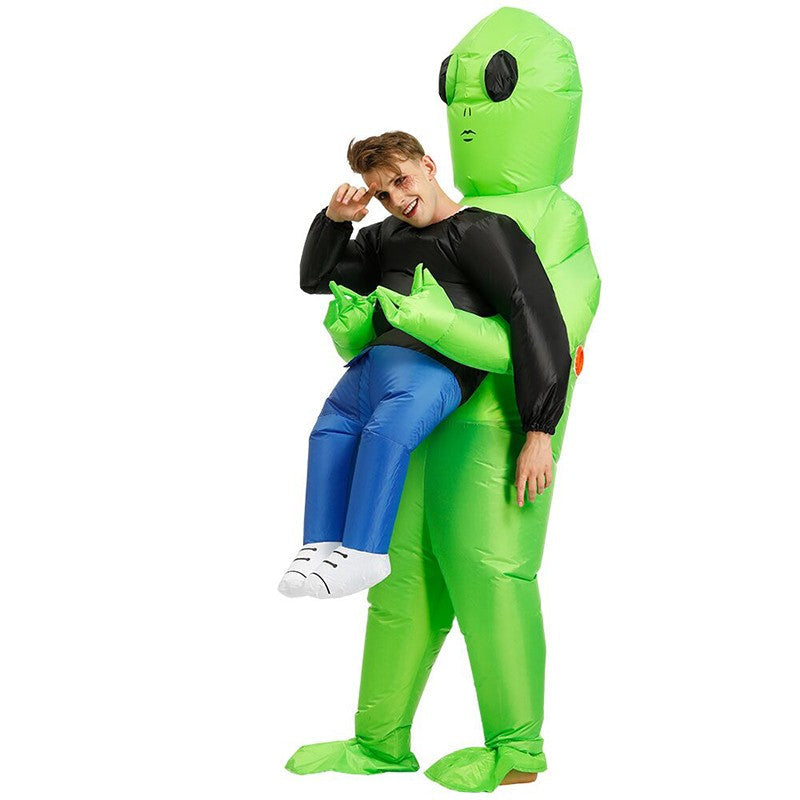 ET Alien inflatable suit Alien Monster Inflatable Costume Scary Green Alien Cosplay Costume For Adult Party Festival Stage