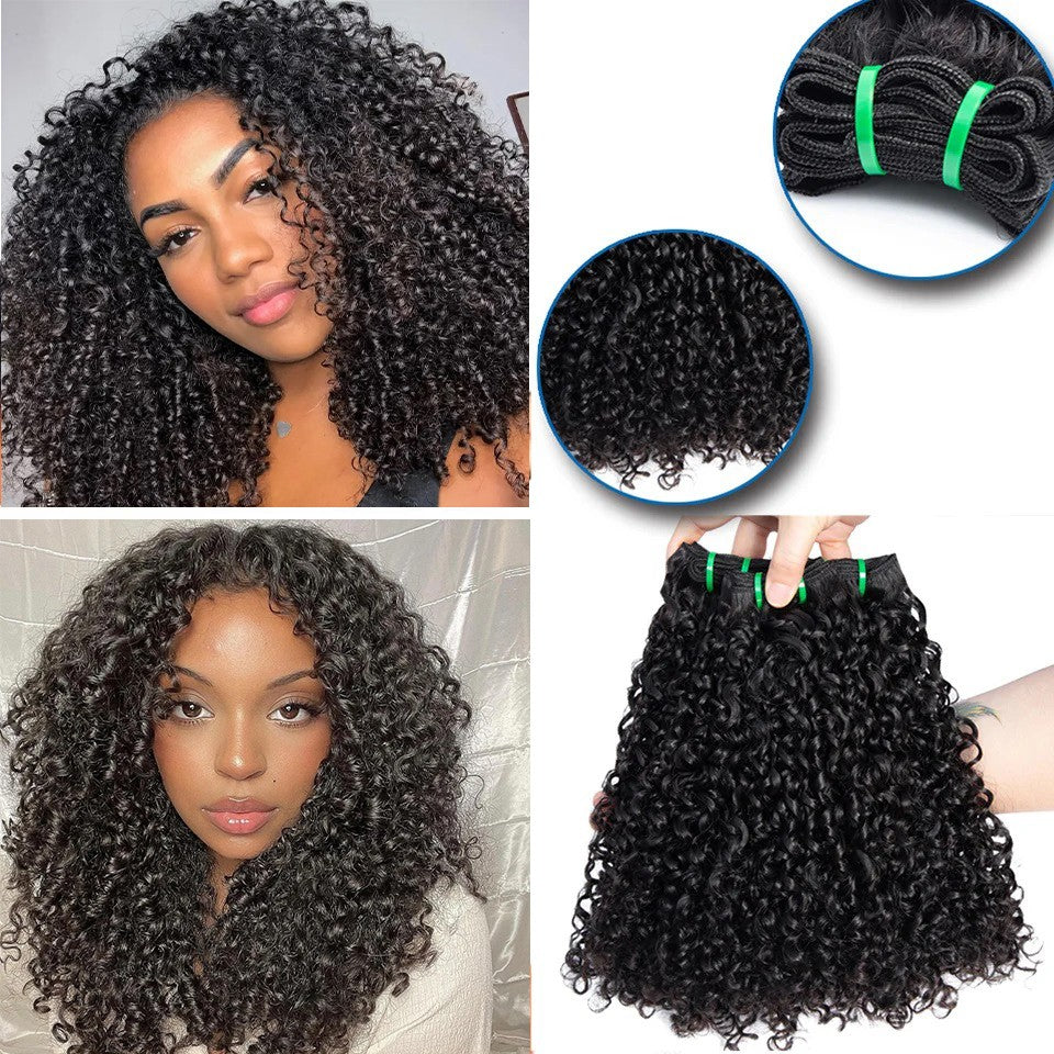 15A Pixie Curls Bundles Kinky Curly Human Hair 3/4 Bundles Deal 100% Raw Virgin Curly Hair Bundles Hair Extension Double Wefts