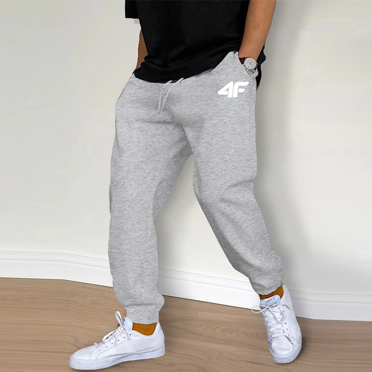 2025 Men's Casual Versatile Sweatpants Trend Print Elastic Waist Jogging Pants Outdoor Sports Daily Tracksuit Trousers