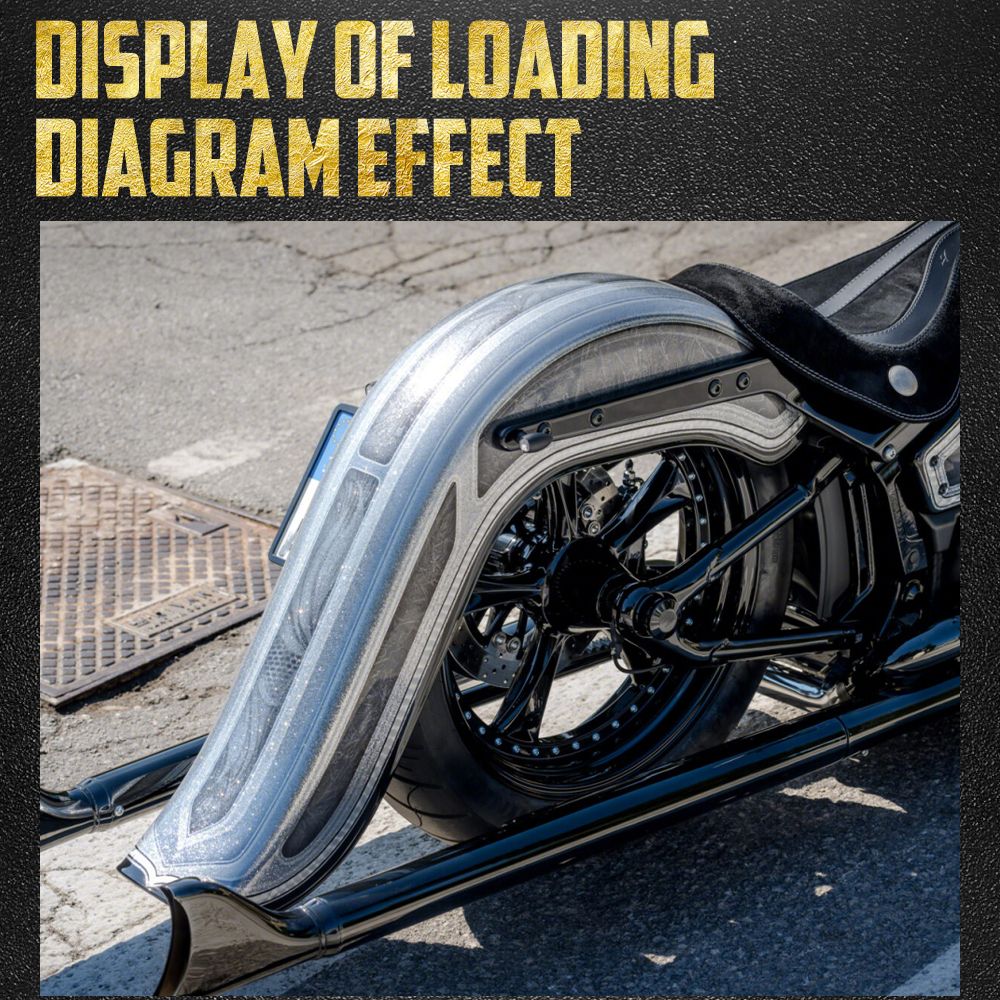 Motorcycle 6" Extended Rear Fender Mudguards Cover For Harley Softail 1986-2017 Fat Boy Breakout Low Rider FLFB FXLR FLDE FLSB