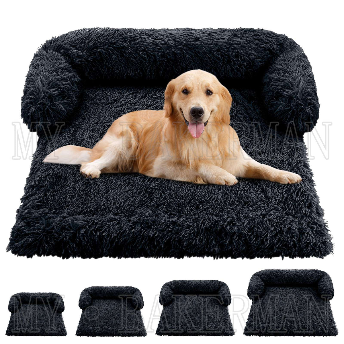Washable blanket Sofa cover Large dog bed Sofa plush dog pet House sofa cushion plush warm kennel pet cat puppy cushion. Winter