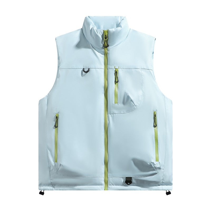 Couple Outdoor Fishing Casual Windproof Breathable Warm Vest Soft and Comfortable Winter Cold Proof Breathable Cotton Clothing