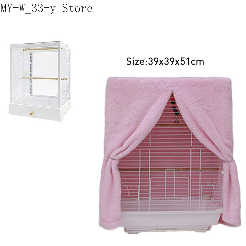 Winter Warm Bird Cage Cover Breathable Splashproof Large Bird Cage Cover Parrot Cage Shading Protective Products Bird Supplies