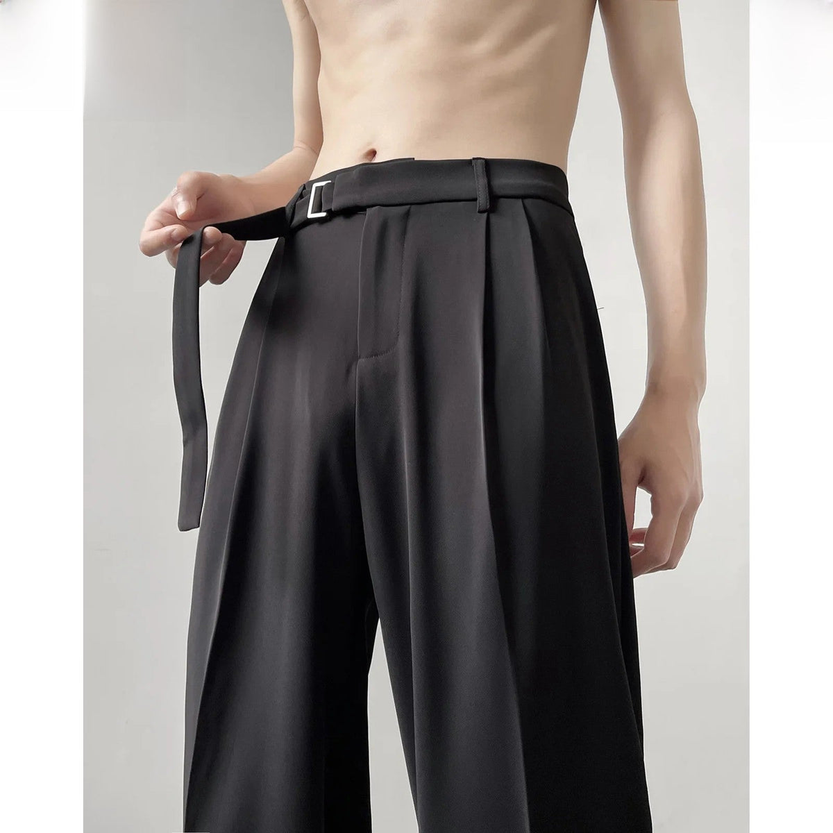 Casualsuit Pants Men's Autumn Japanese Light Luxury Draped Trousers Loose-fit Straight-leg Versatile Wide-leg Long Pants