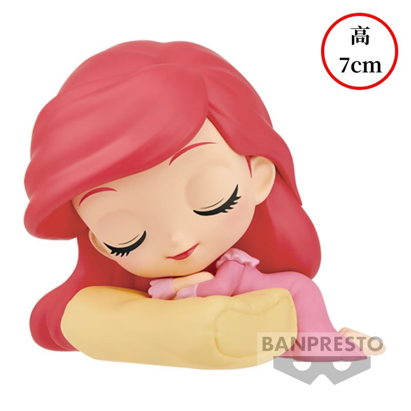 Bandai Disney The Little Mermaid Anime Qposket Characters Ariel Glitter Line Action Figure Collectible Model Toys Birthday Gift