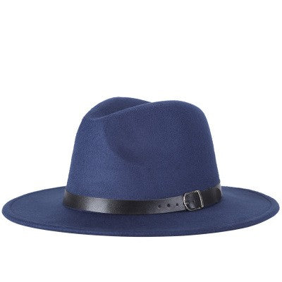 free shipping 2022 new Fashion men fedoras women's fashion jazz hat summer spring black woolen blend cap outdoor casual hat X XL
