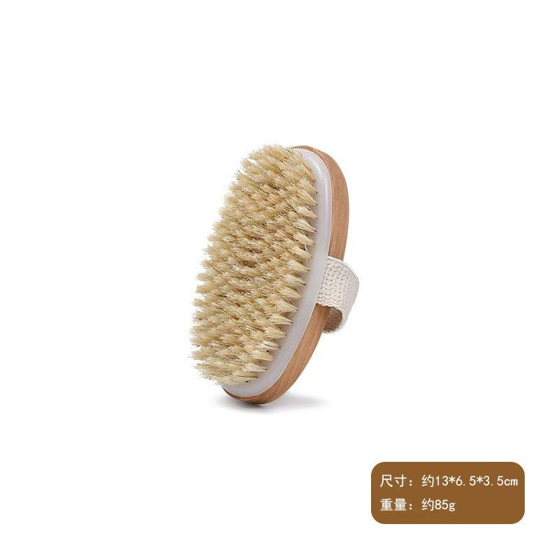 1pcs Exfoliating Wooden Body Massage Shower Brush Natural Bristle Bath Brush Soft SPA Woman Man Skin Care Wet Dry Body Brush