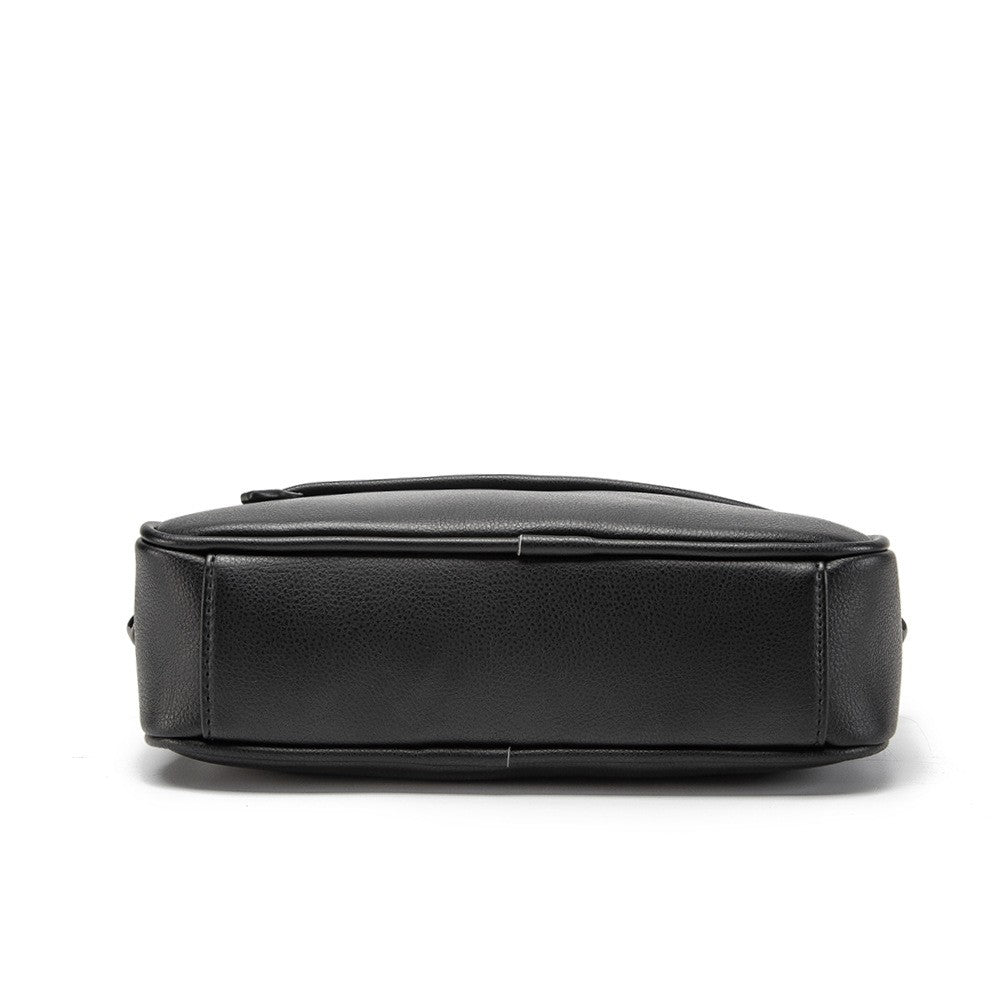 Fashion Luxury Men's Crossbody Bag Business PU Leather Shoulder Bags Men Solid Flap Messenger Bag Men Zipper Ipad Bag 2025 New