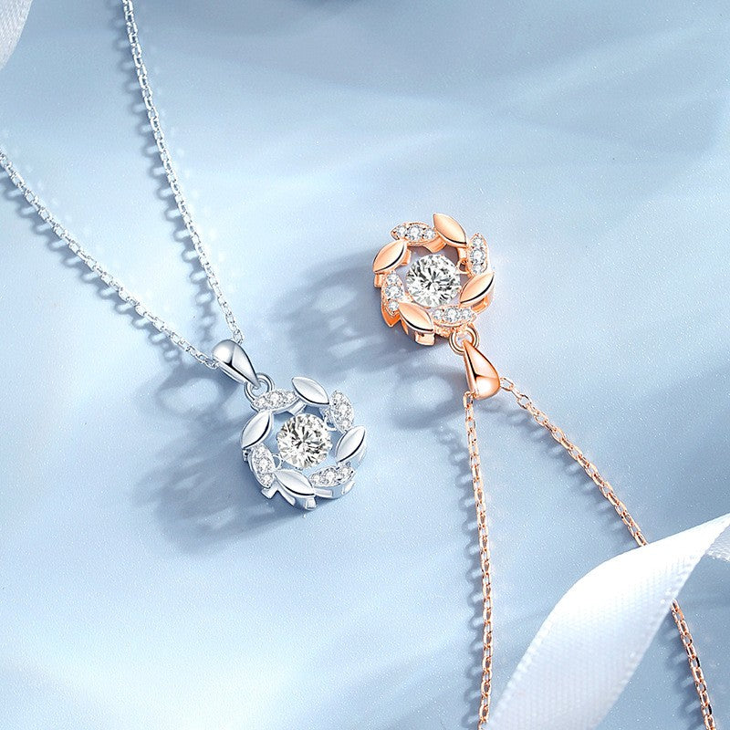 Moissanite Woman Pendant Sier Necklace For Women Chains Party Bridal Fine Jewelry 925sterling Silver Necklace