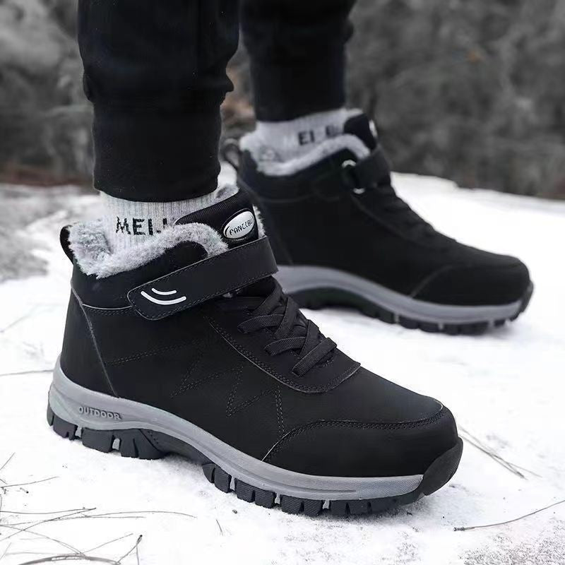 Winter velvet men's shoes Top Quality Casual Snow Boots Waterproof Warm Men boots Outdoor male Trekking Sneaker Botas Zapatos