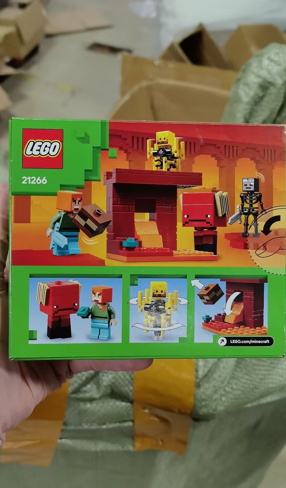 LEGO® Minecraft® Nether Lava Battle Set Big Build-and-play Fun for Boys Girls Aged 6+ Birthday Christmas Gift 21266 99 Pieces