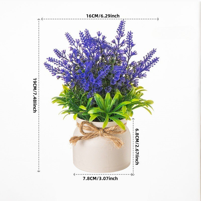 Artificial Pot Flowers Small Fake Plants with Pot Mini Potted Plants for Home Room Office Party TableTop Decoration Fake Potted