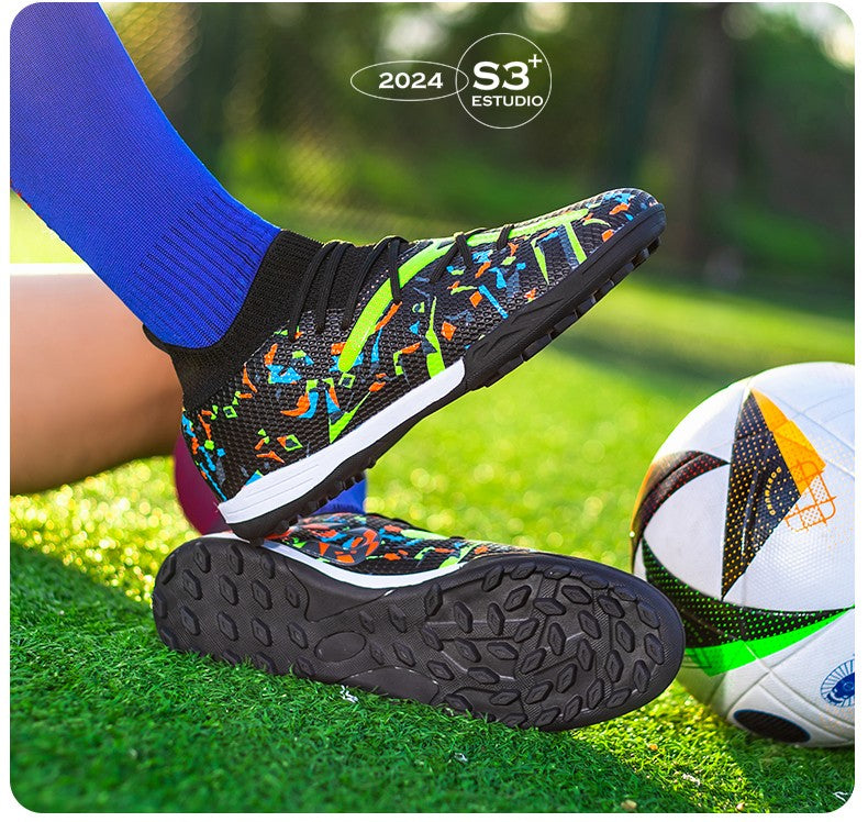 Mens Football Field Boots Ultralight Turf Indoor Society Training Soccer Shoes Cleats for Kids Sneakers TF/FG Football Shoes