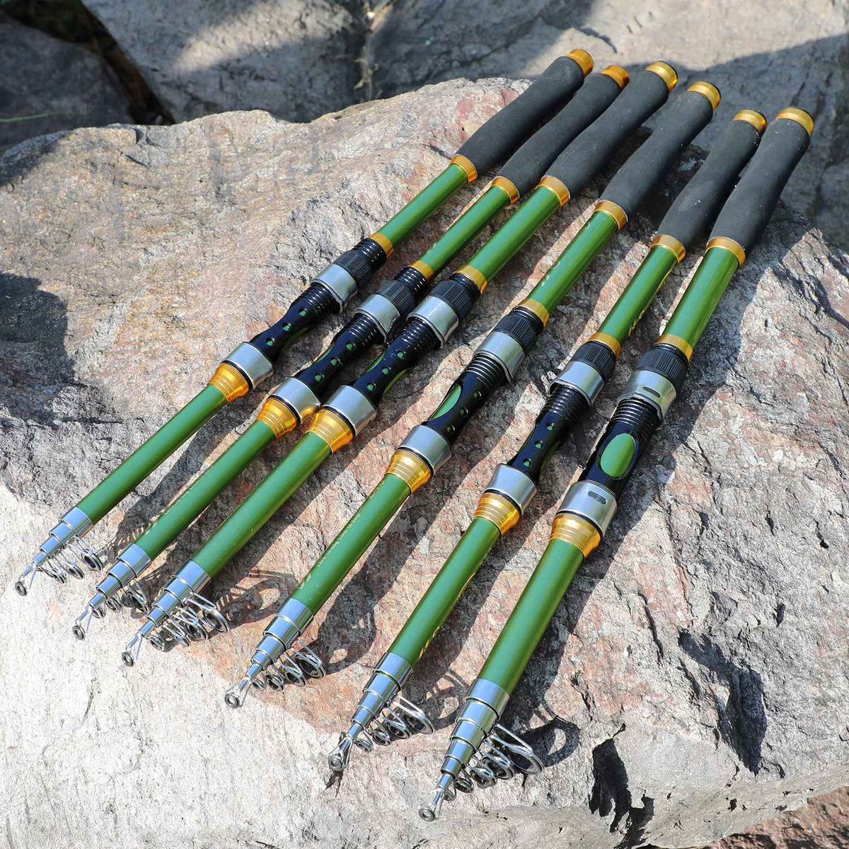 Sougayilang 4 Colors Telescopic Fishing Rod 1.8m-3.3m Glass Fiber EVA Handle Carp Spinning Rod Fishing Pole Fishing Weight 5kg