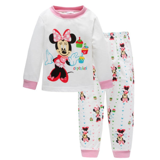 Kids Pajama Set Cotton Soft Print Minnie sets Loungewear Long Sleeve Pjs Sleepwear for Toddler Boys Girls nightgown