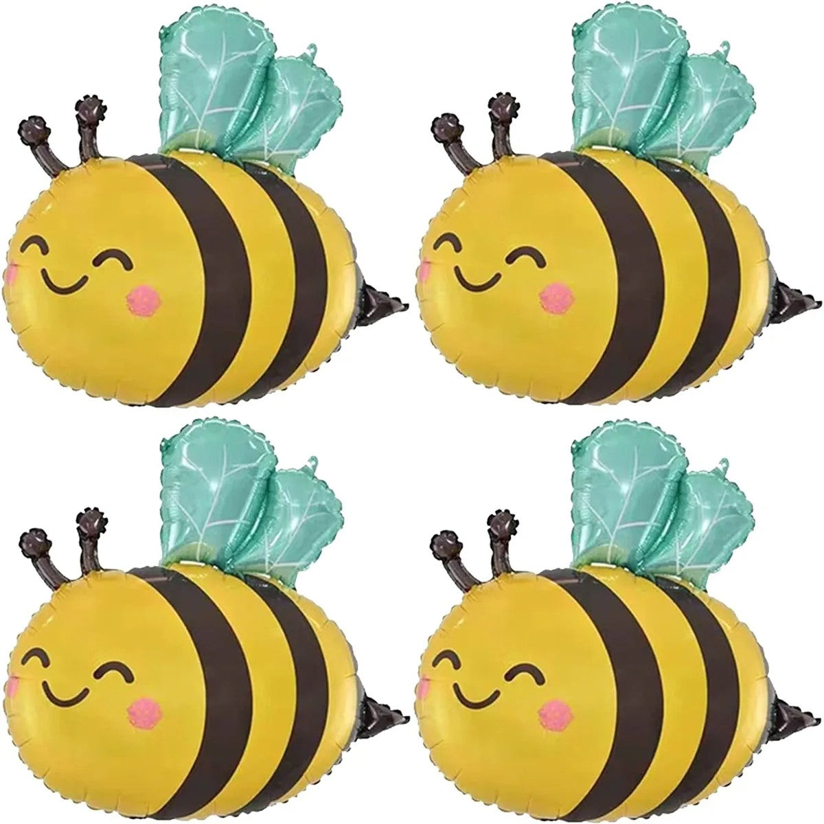 2/4Pcs 31Inch Bee Foil Balloons Birthday Party Decorations for Bee Themed Party Baby Shower Wedding Party Bridal Shower Decor