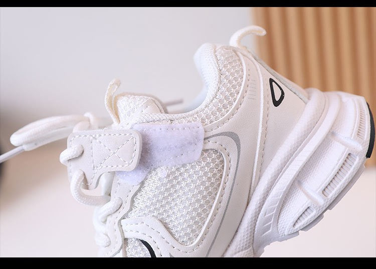 Kids Casual Sports Shoes with Thick Soles Boys Girls Fashion Versatile Sneakers 2024 New Children Mesh Breathable Running Shoes