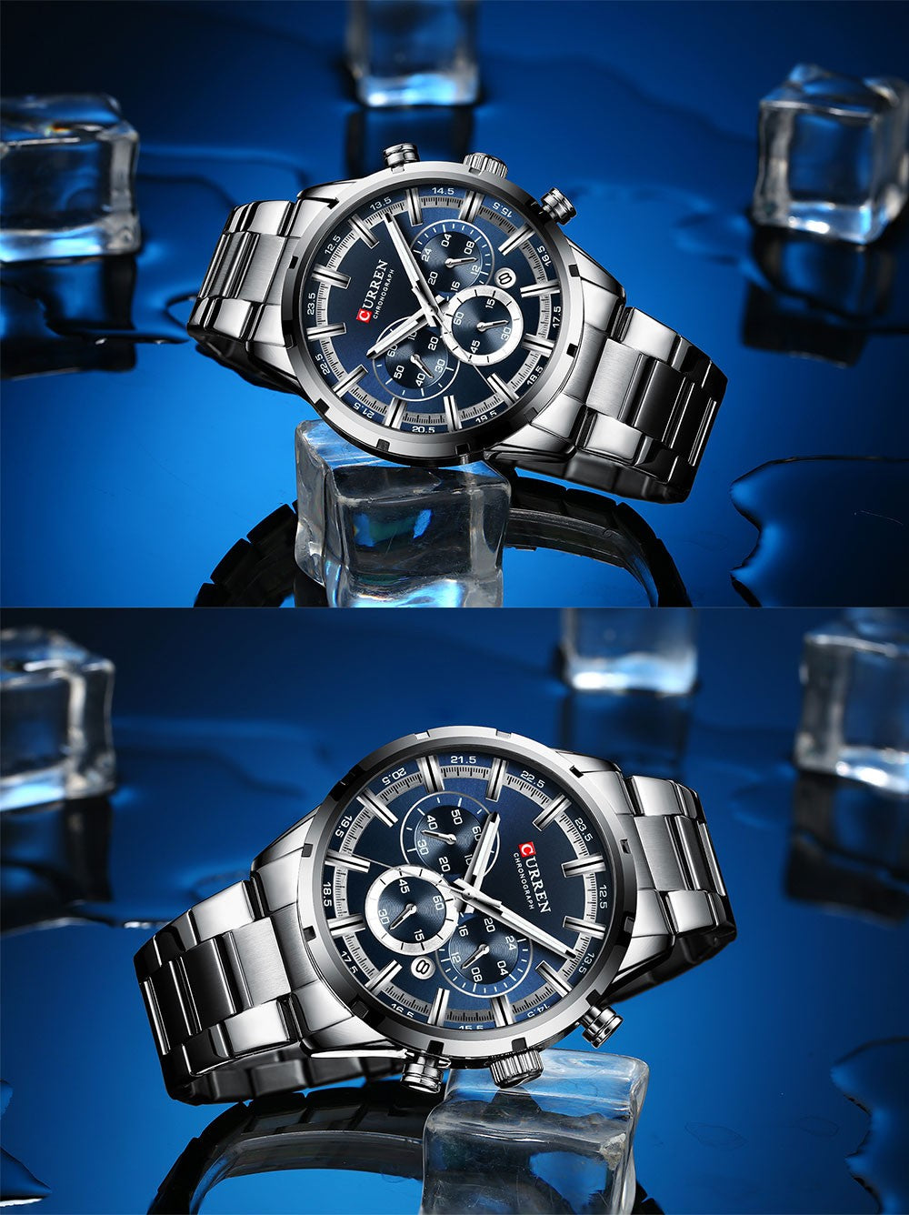CURREN Men Watch Top Brand Luxury Sports Quartz Mens Watches Full Steel Waterproof Chronograph Wristwatch Men Relogio Masculino