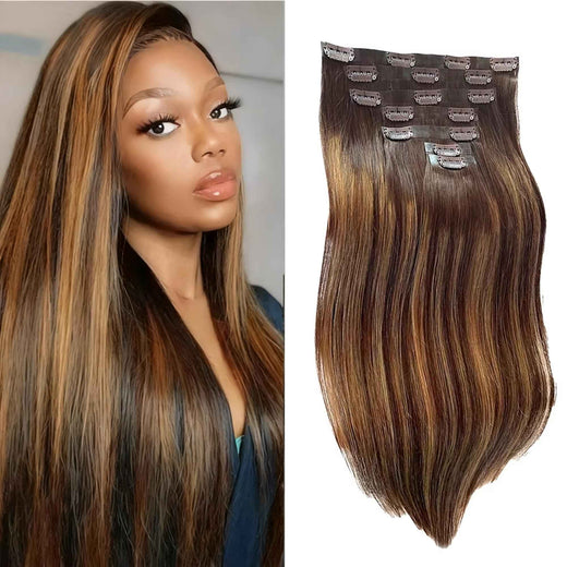 16-30Inch Clip In Human Hair Extensions Natural Brazilian Remy Blonde 613 Clip Ins 100% Human Hair Extension Real 9pcs/set Clip