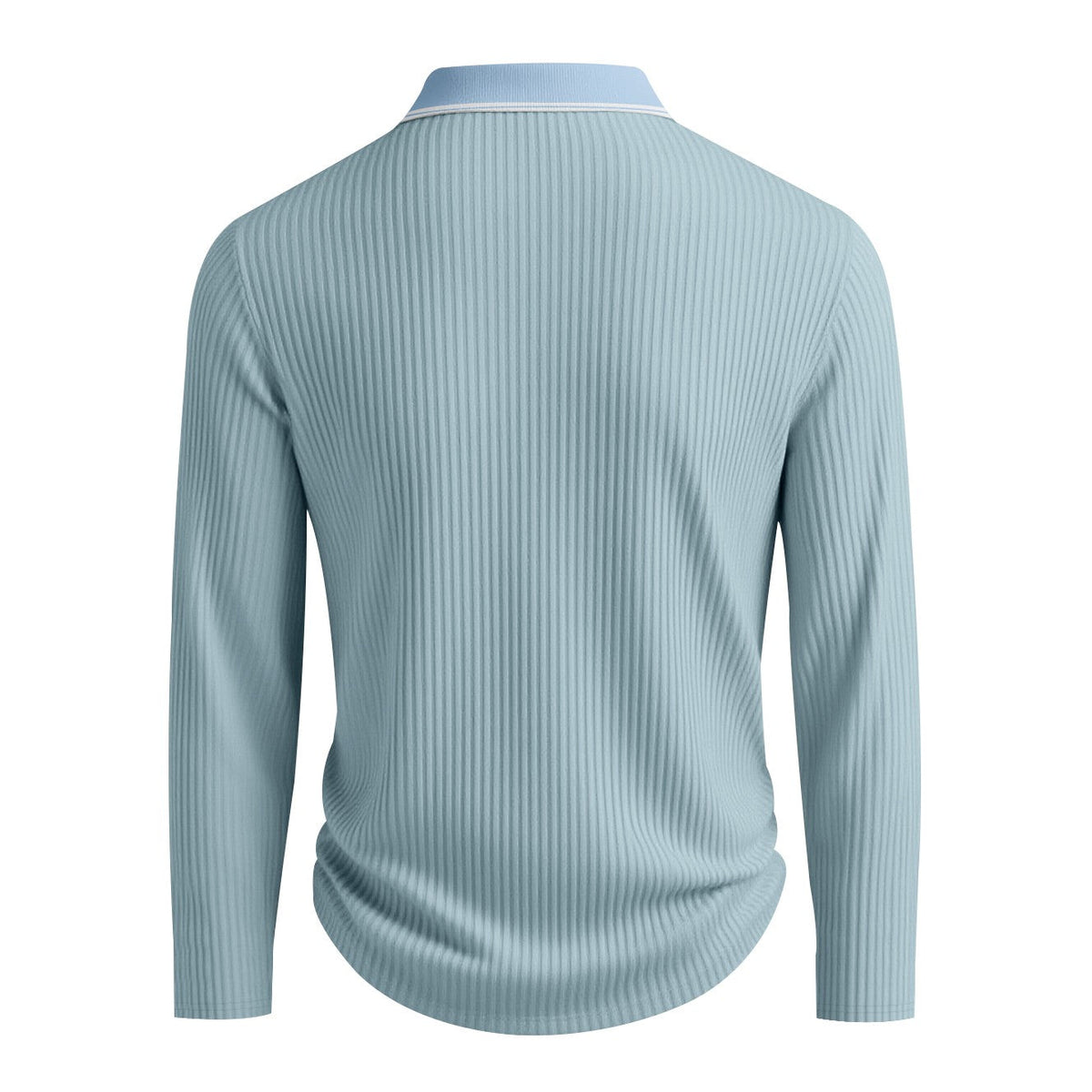 Spring And Autumn New Men's Striped Long Sleeve Polo Shirt Slim Fit Collar Multi Color Business And Leisure Versatile Men's Top