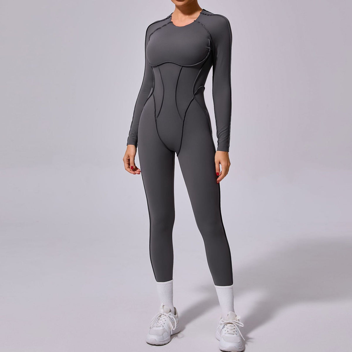One-piece Yoga Jumpsuit Women Long Sleeved Set Quick Drying Yoga suit Gym Training Suit Sportswear Bodysuits Women Fitness Set