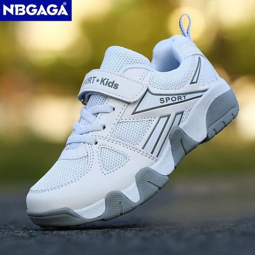 White Breathable Children Walking Shoes Summer Mesh Casual Sneaker for Kids Boys Outdoor Sport Tennis Anti-Slip