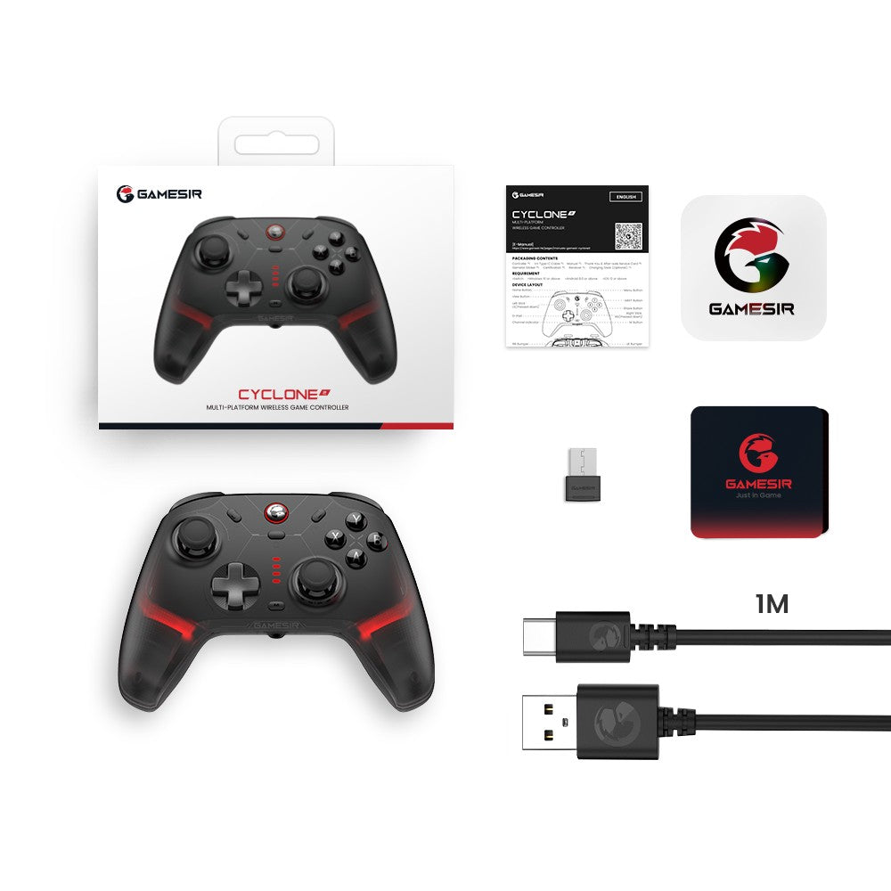 Gamesir Cyclone 2 Wireless Controller with Hall effect Controller for PC Steam Switch ios Andrioid Optional base