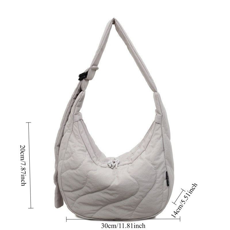 New Commuting Crossbody Bags for Women Fashion Texture and Simple Hobo Shoulder Bag Large Capacity Versatile Bags for Travel