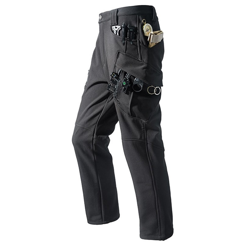 Men's Winter Autumn Fleece Softshell Pants Tactical Military Combat Cargo Trousers Hiking Camping Climbing Casual Sportwears