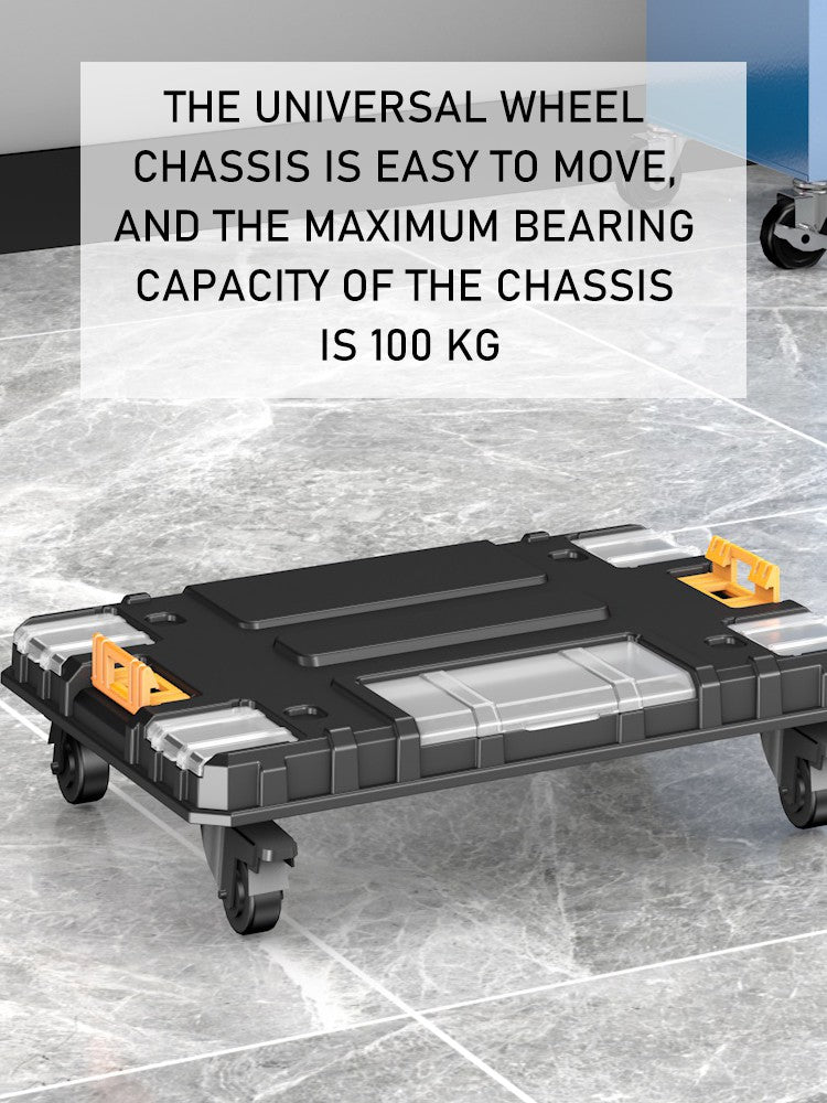AIRAJ Stackable Modular Combo Toolbox Set -Portable Combo ToolBox with Wheels for Space-Saving Modular Assembly & Easy Mobility!
