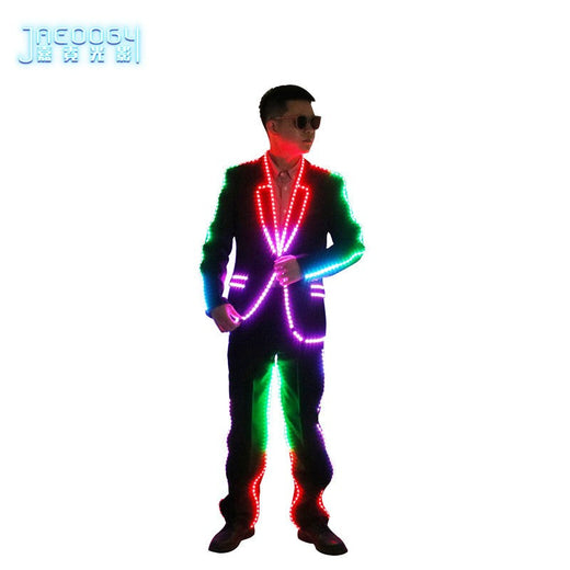 LED Luminous Clothing Evening Dance Colorful Glasses Stage DJ Atmosphere Set Halloween Fluorescent Clothing