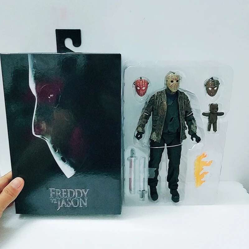 The 13th Figure Toys NECA Friday Freddy Jason Voorhees Blood Action Figure Jason Collectible Model Christmas Halloween Gifts