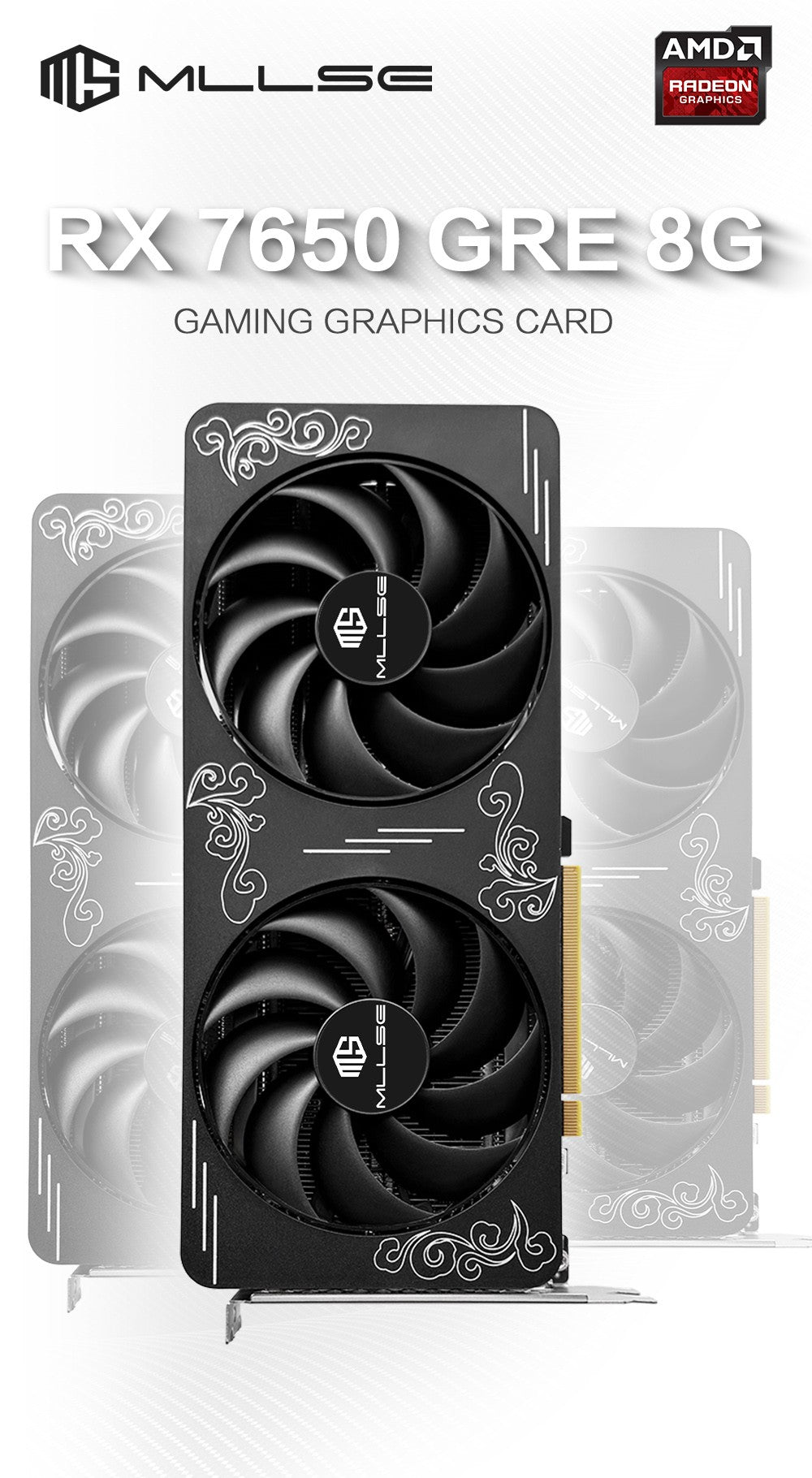 MLLSE AMD Radeon RX 7650 GRE 8GB Graphics Card GDDR6 DP HDMI